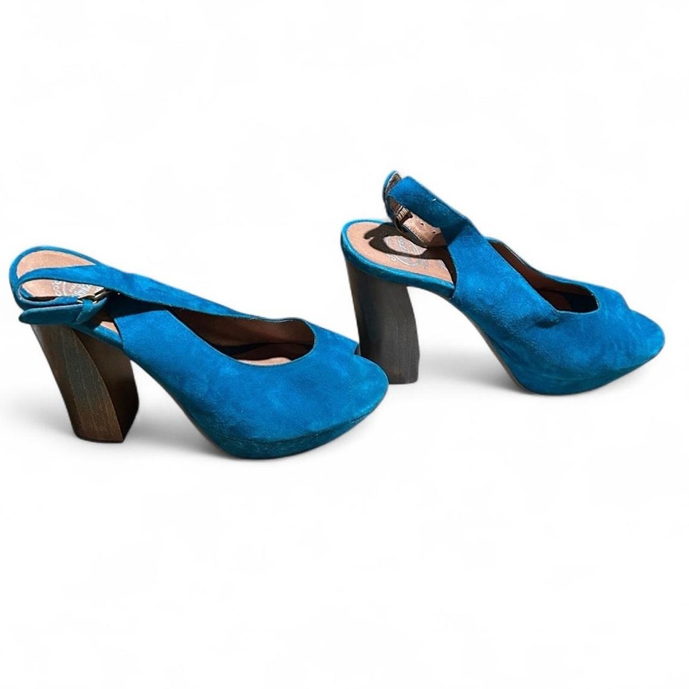 Ibiza Last Jeffrey Campbell aqua Slingback Heels